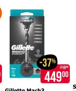 Gillette Mach3 Charcoal holicí strojek + 6 náhradních hlavic