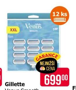 Gillette Venus Smooth náhradní hlavice 12 ks