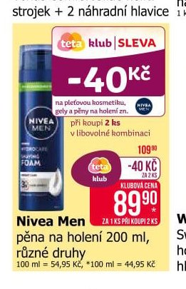 Nivea Men pěna na holení 200 ml, různé druhy