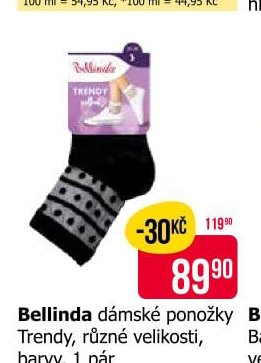 Bellinda dámské ponožky Trendy, různé velikosti, barvy, 1 pár