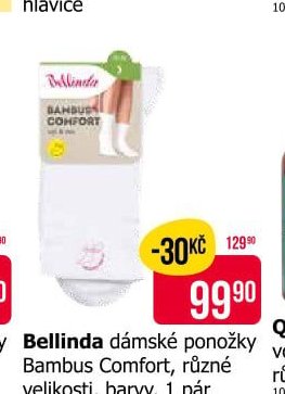 Bellinda dámské ponožky Bambus Comfort, různé velikosti, barvy, 1 pár