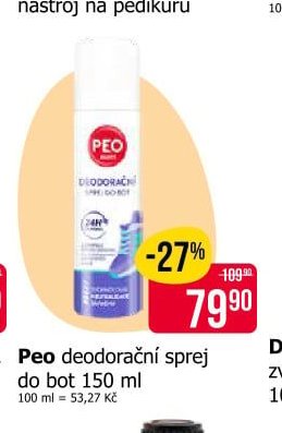 Peo deodorační sprej do bot 150 ml