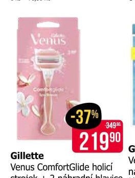 Gillette Venus ComfortGlide holicí strojek + 2 náhradní hlavice