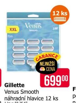 Gillette Venus Smooth náhradní hlavice 12 ks