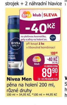 Nivea Men pěna na holení 200 ml, různé druhy