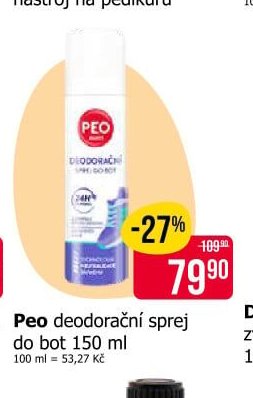 Peo deodorační sprej do bot 150 ml