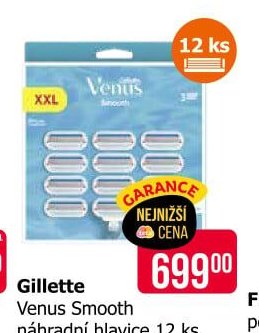 Gillette Venus Smooth náhradní hlavice 12 ks