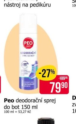 Peo deodorační sprej do bot 150 ml