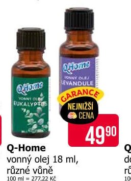 Q-Home vonný olej 18 ml, různé vůně