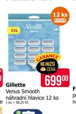 Gillette Venus Smooth náhradní hlavice 12 ks
