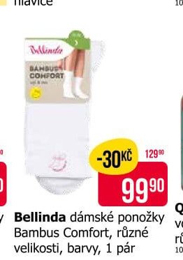 Bellinda dámské ponožky Bambus Comfort, různé velikosti, barvy, 1 pár