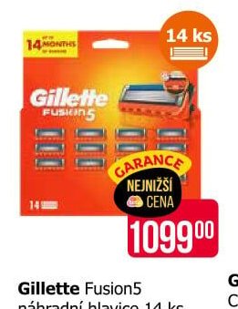 Gillette Fusion5 náhradní hlavice 14 ks
