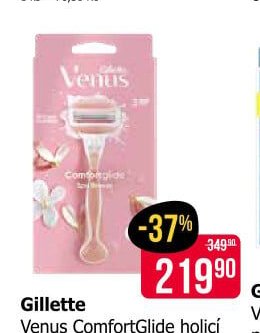 Gillette Venus ComfortGlide holicí strojek + 2 náhradní hlavice