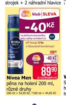 Nivea Men pěna na holení 200 ml, různé druhy