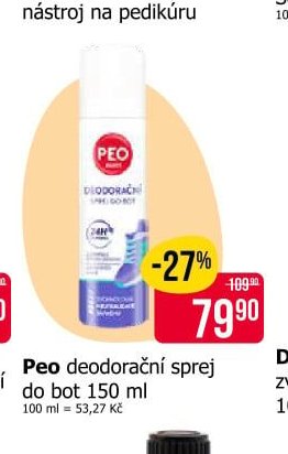 Peo deodorační sprej do bot 150 ml
