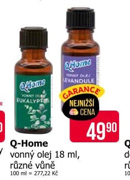 Q-Home vonný olej 18 ml, různé vůně