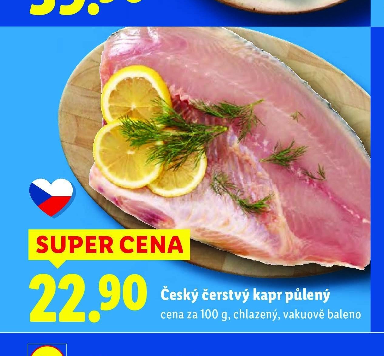 Český čerstvý kapr půlený