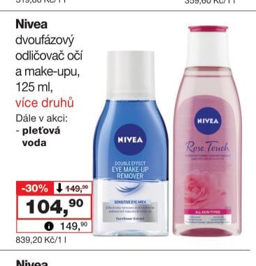 Nivea dvoufázový odličovač očí a make-upu