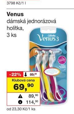 Venus dámská jednorázová holítka