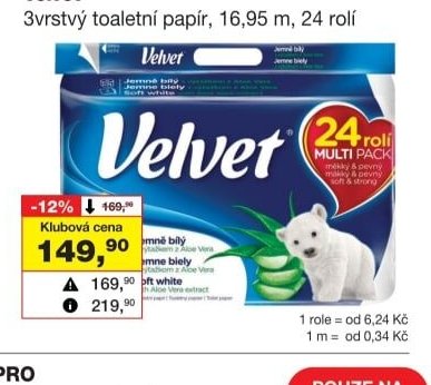 Velvet toaletní papír