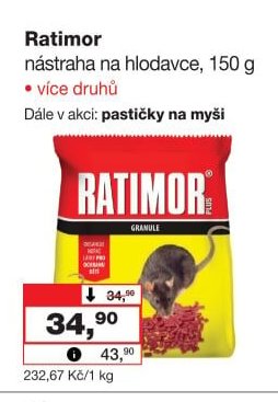 Ratimor nástraha na hlodavce, 150 g