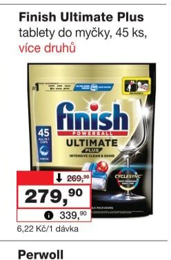 Finish Ultimate Plus tablety do myčky, 45 ks