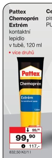 Pattex Chemoprén Extrém kontaktní lepidlo