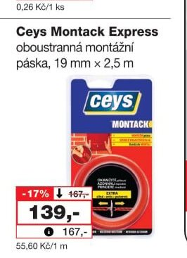 Ceys Montack Express oboustranná montážní páska