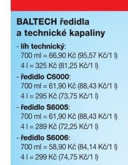 BALTECH ředidla a technické kapaliny