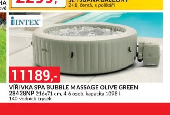 VÍŘIVKA SPA BUBBLE MASSAGE OLIVE GREEN 28428NP