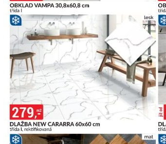DLAŽBA NEW CARARRA 60x60 cm