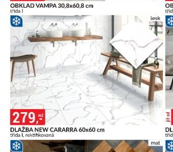 DLAŽBA NEW CARARRA 60x60 cm