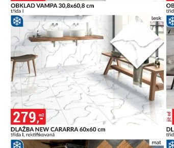 DLAŽBA NEW CARARRA 60x60 cm