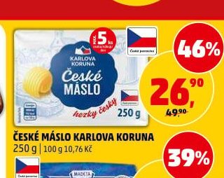 České máslo Karlova Koruna