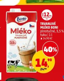 Trvanlivé mléko Boni
