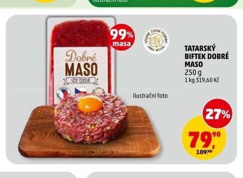 TATARSKÝ BIFTEK DOBRÉ MASO