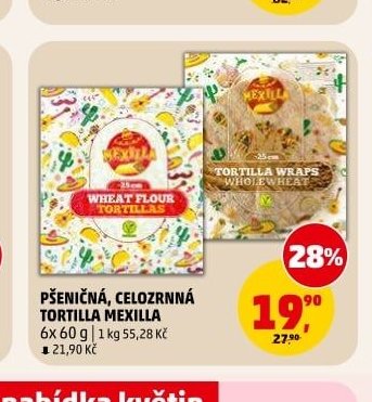PŠENIČNÁ, CELOZRNÁ TORTILLA MEXILLA