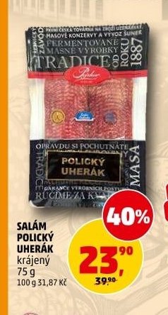 Salám Polický Uherák krájený