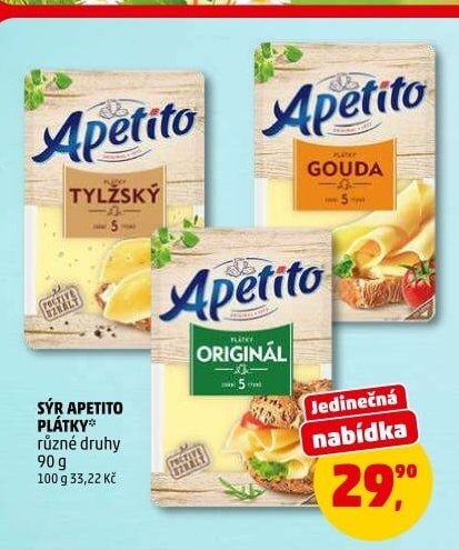 Sýr Apetito plátky