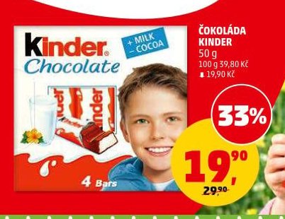 Čokoláda Kinder