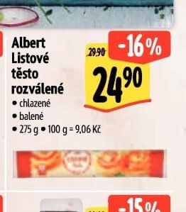 Albert Listové těsto rozválené