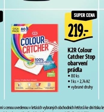 K2R Colour Catcher Stop obarvení prádla