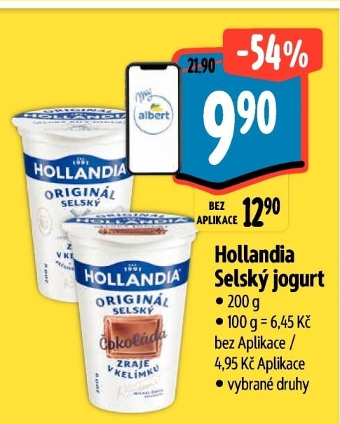 Bílý jogurt selský Hollandia