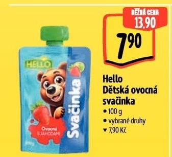 Ovocná kapsička Svačinka Hello