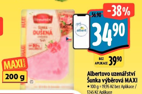 Šunka výběrová dušená Albertovo uzenářství