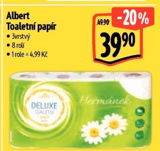 Toaletní papír 3vrstvý Albert