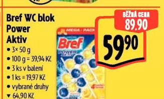 WC blok tuhý Power Aktiv Bref