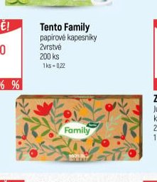 Tento Family papírové kapesníky 200 ks