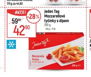 Jeden Tag Mozzarellové tyčinky s dipem