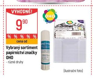 Vybraný sortiment papírnictví značky OHO
